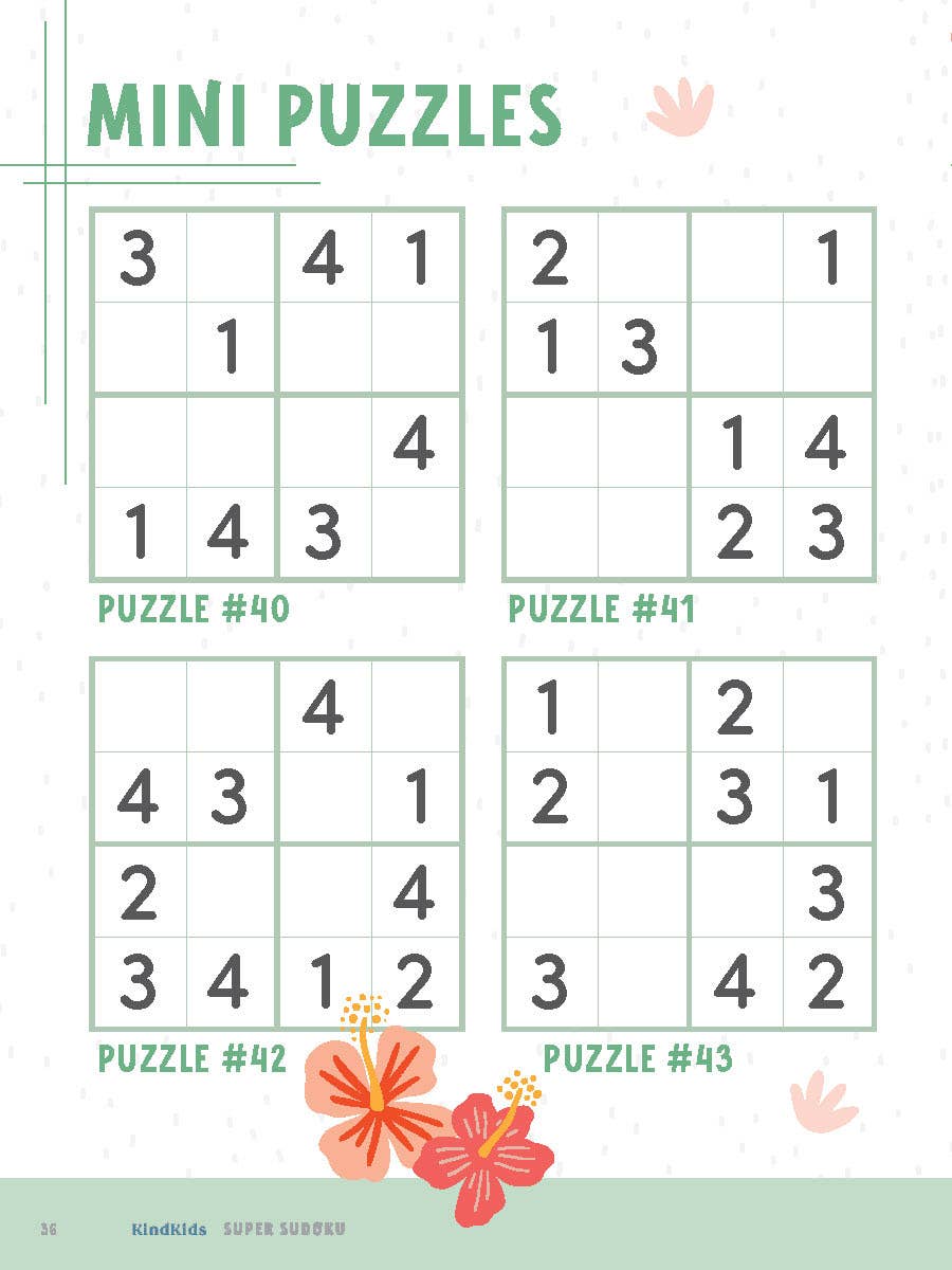 KindKids Super Sudoku - Kids' Activity Book