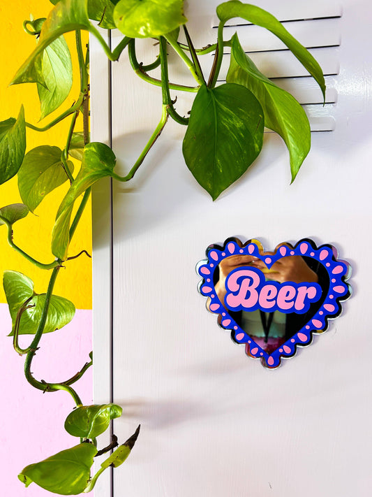 I Heart Beer Mirror