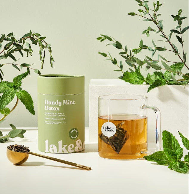 Dandy Mint Refresh -  Superfood Tea Blend: Retail Glass Jar