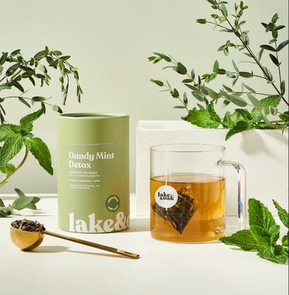Dandy Mint Refresh -  Superfood Tea Blend: Retail Glass Jar