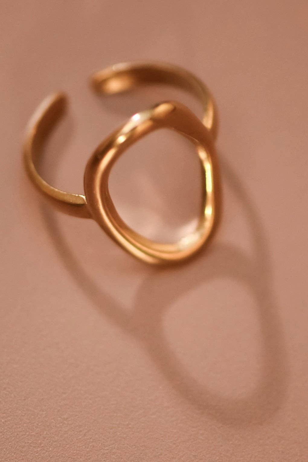 18K Gold Plated Waterproof Stainless Steel Ring - 7868: S0OX3T7868