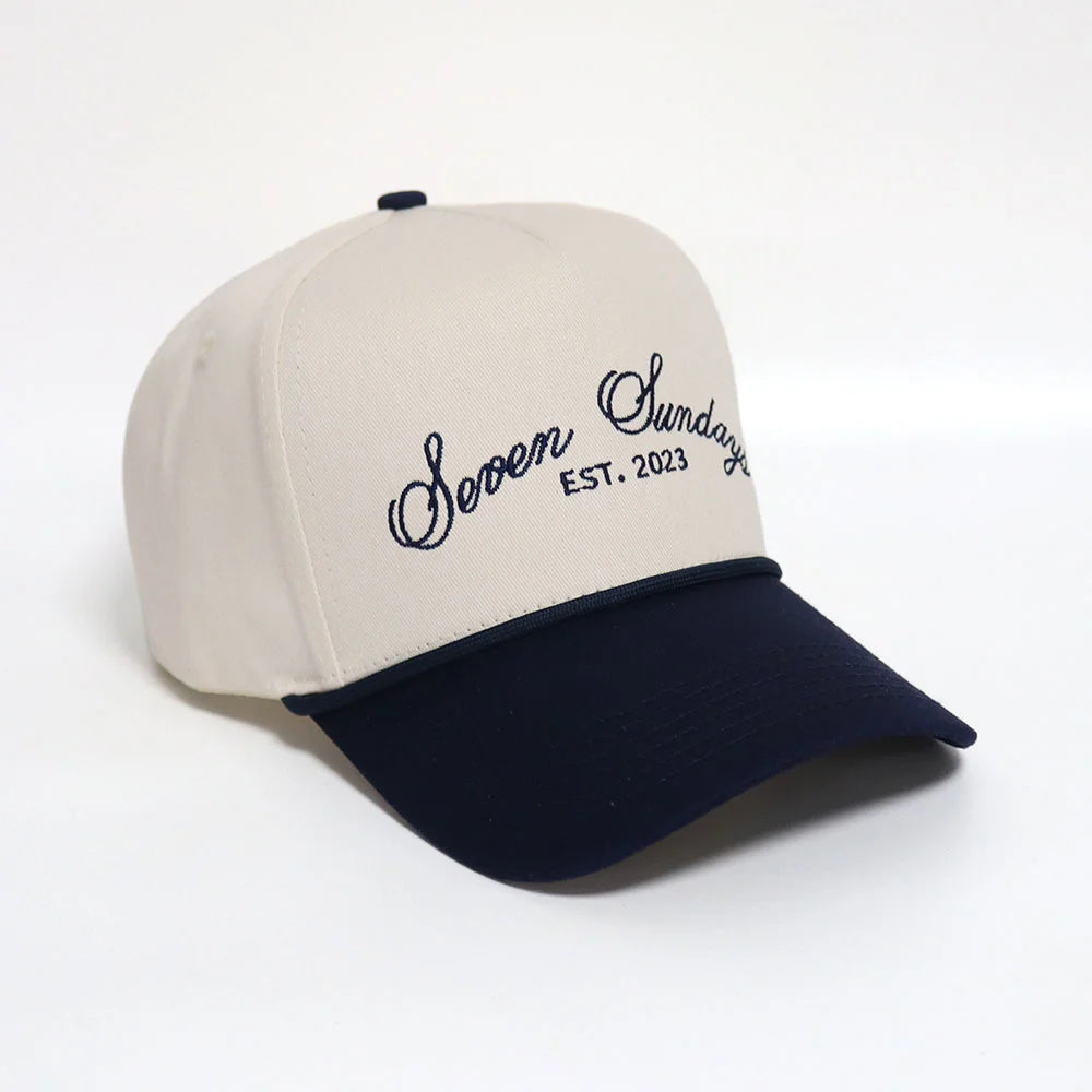 Seven Sundays Trucker Hat - Navy and White