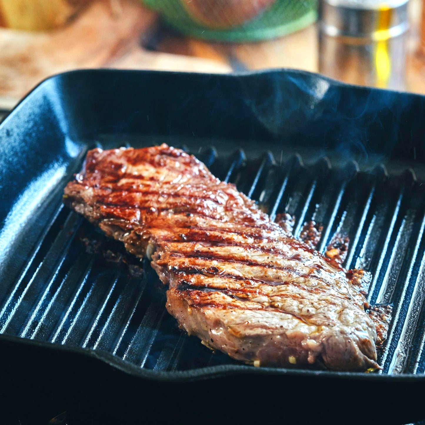 Pre-seasoned Square Grill Skillet With Two Handles (10.25")
