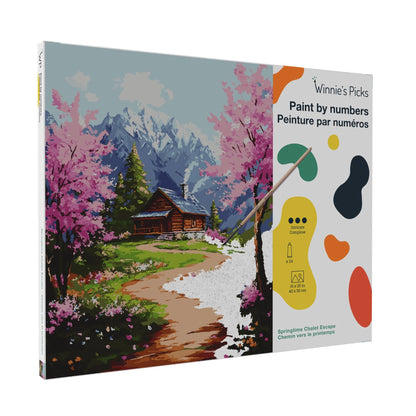 Springtime Chalet - Framed paint by numbers for Adults