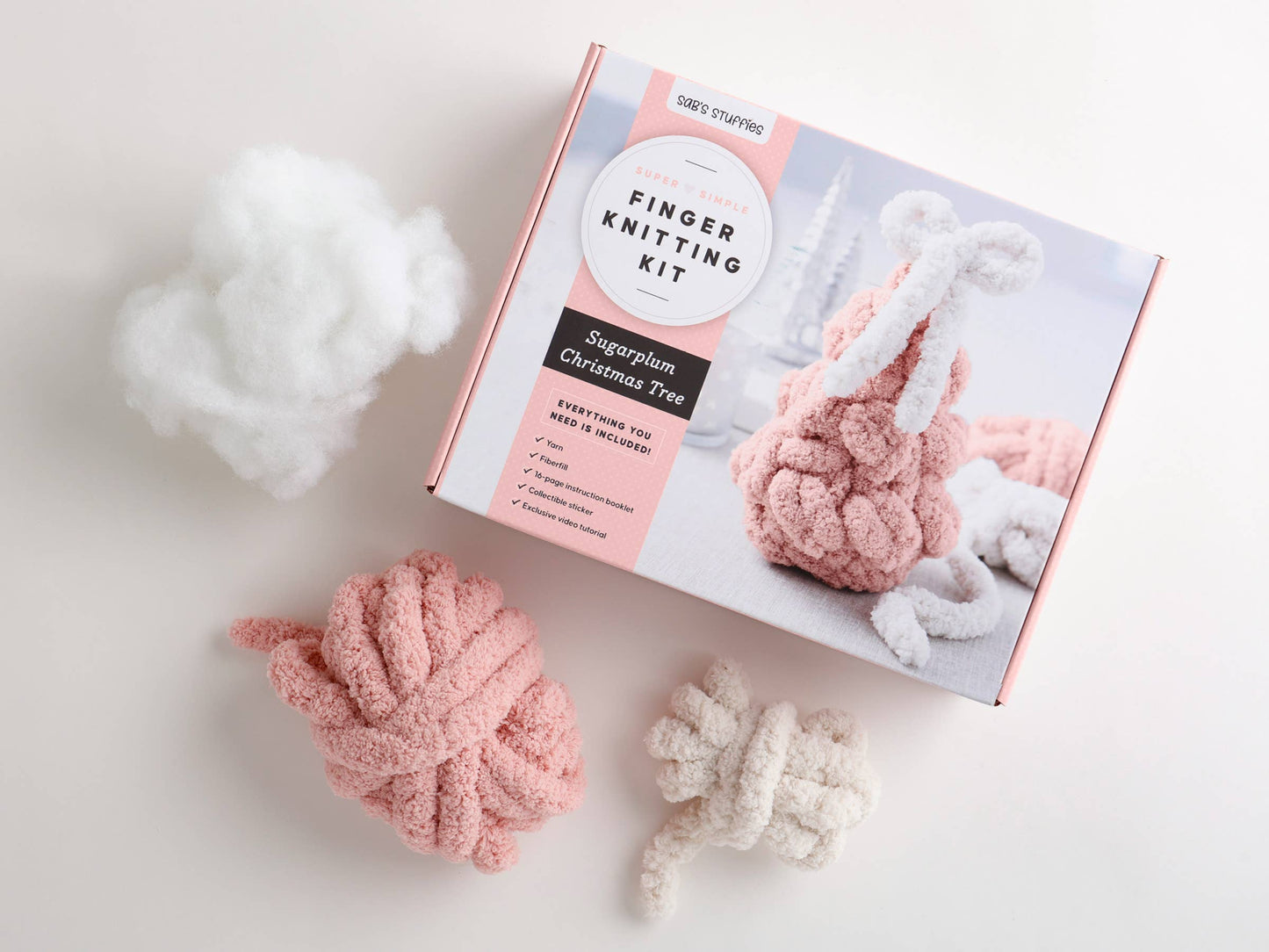 Super Simple Finger Knitting Kit Sugarplum Christmas Tree