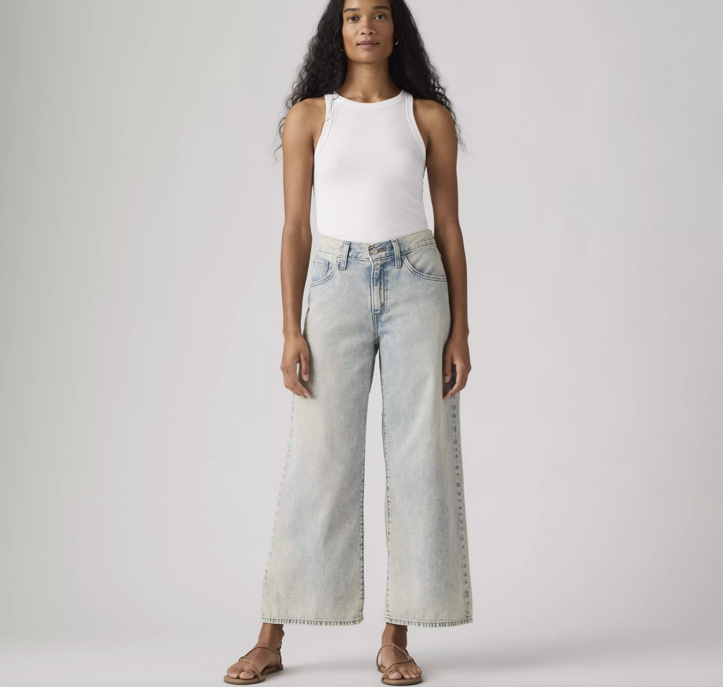Middy wide leg ankle a little hazy