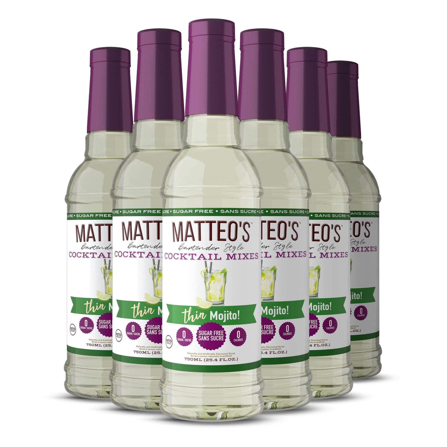 Matteo's Sugar Free Cocktail Mixes - Mojito - Delicious Cocktail Mixers, 0 Calories, 0 Sugar Cocktails, Keto Friendly Drinks: 1 Bottle