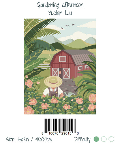Gardening Afternoon - Summer Decor Paint by Numbers Kit: 16x12in