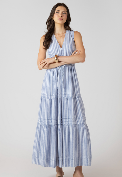 PLEAT DETAIL SMOCKED WAIST DRESS - Dex