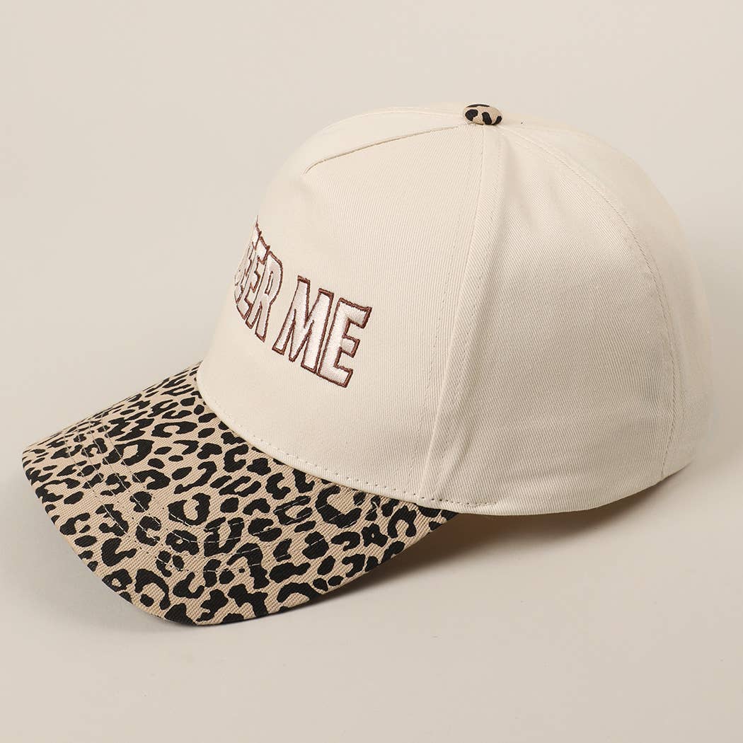 BEER ME Embroidery Leopard Camo Trucker Hat: CAMO / ONE SIZE