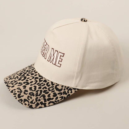 BEER ME Embroidery Leopard Camo Trucker Hat: CAMO / ONE SIZE