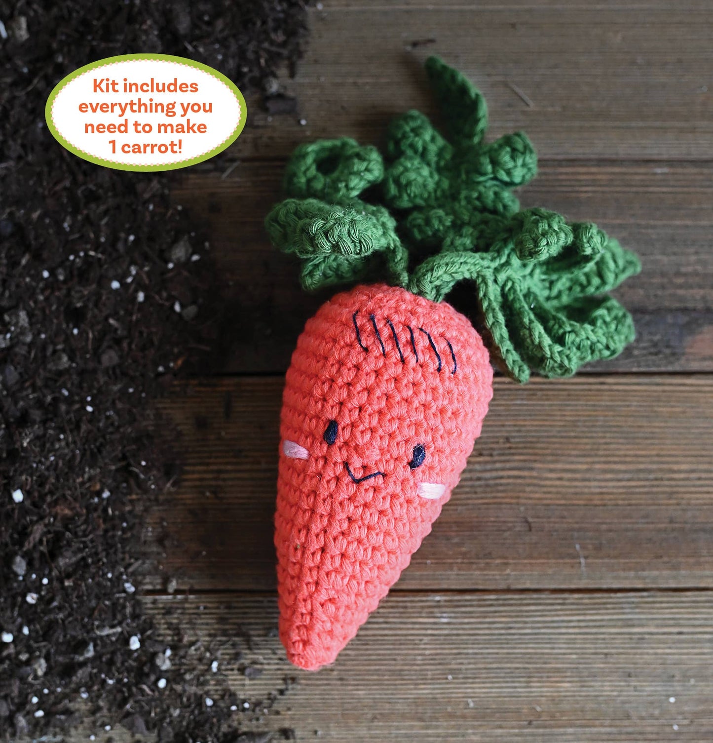 Crochet Your Veggies Amigurumi Kit Carrot