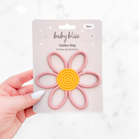 Teether Flower Ring - Pink: Pink