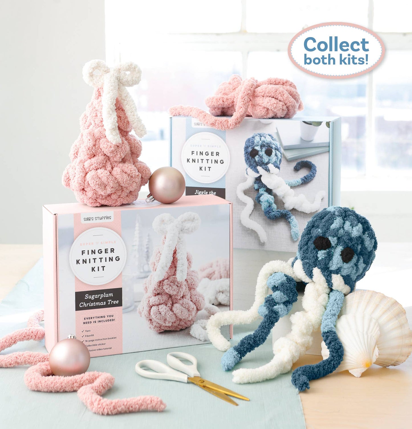 Super Simple Finger Knitting Kit Jiggle the Jellyfish