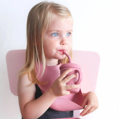 Sippy Cup with Straw, Spill-Proof & Anti-Stain - Caramel: Caramel