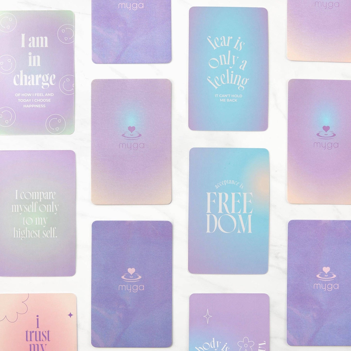 Myga Teenager Affirmation Cards – 60 Positive Mindset Cards for Teens