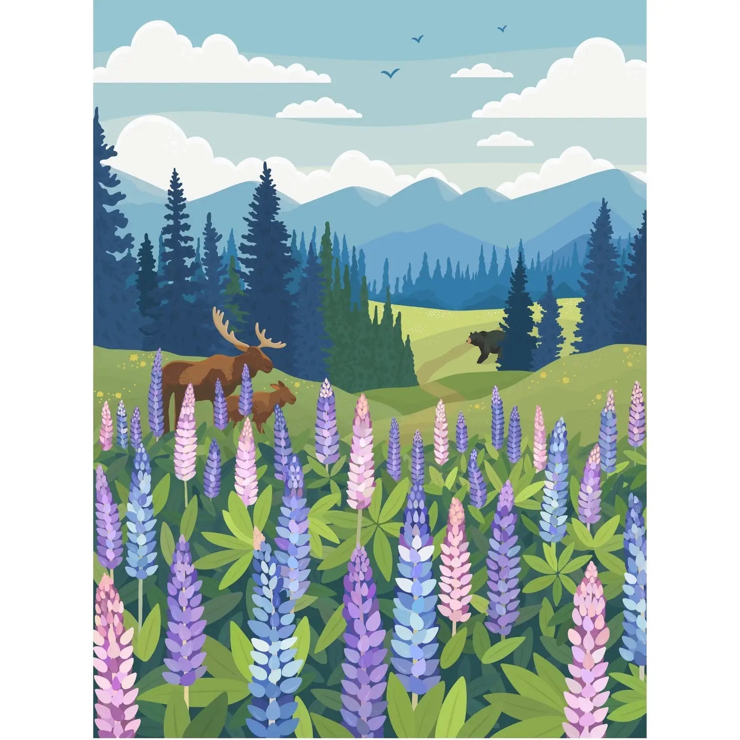 Lupines Meadow | 1000-Piece Puzzle | Designed in Canada