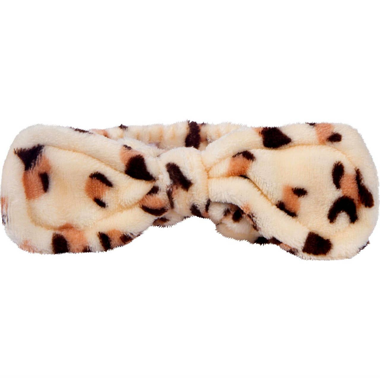 CALA Plush Bow Headband Cheetah
