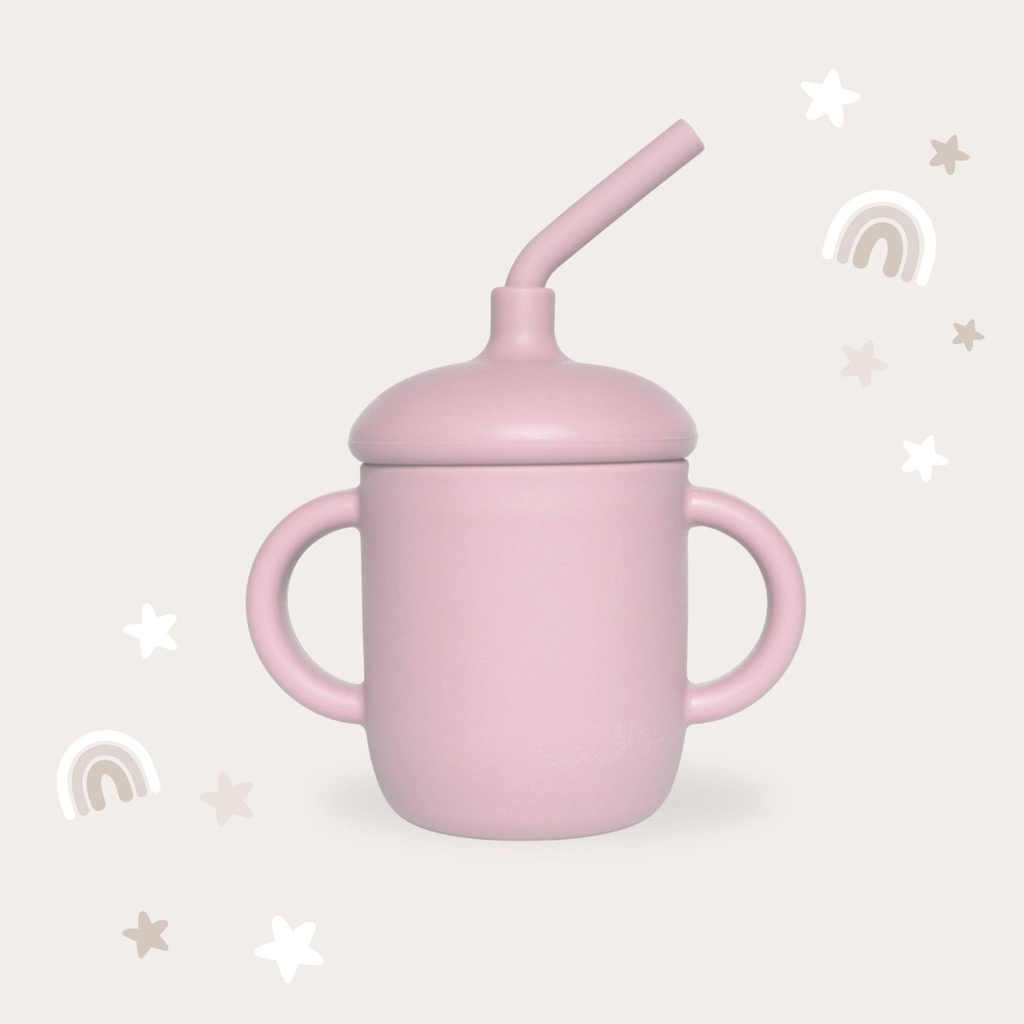 Sippy Cup with Straw, Spill-Proof & Anti-Stain - Dusty Pink: Dusty Pink