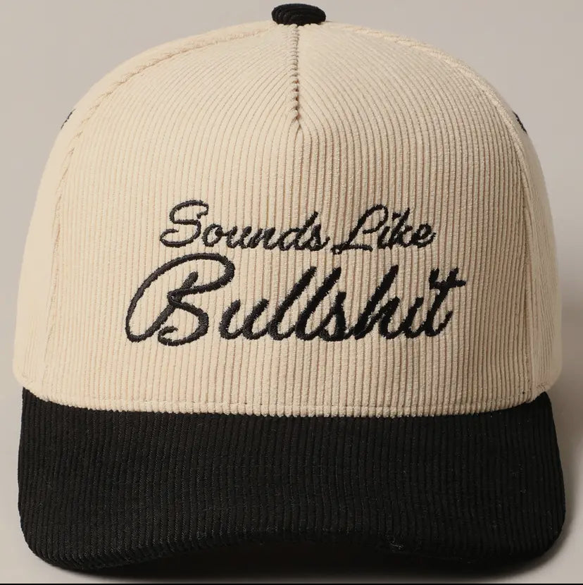 Sounds Like Bullshit Corduroy Trucker Hat