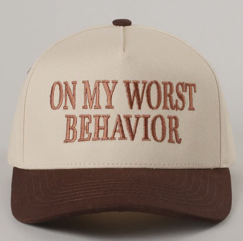 On My Worst Behaviour Trucker Hat