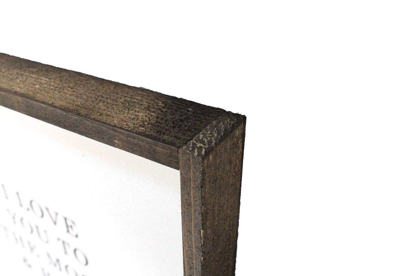 I Love You to the Moon & Back Framed Print– Neutral Nursery: Forest Green