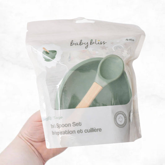 Bowl & Wooden Spoon Set - Sage: Sage
