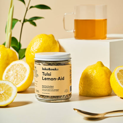 Tulsi Lemon-Aid - Superfood Tea Blend: Retail Jar