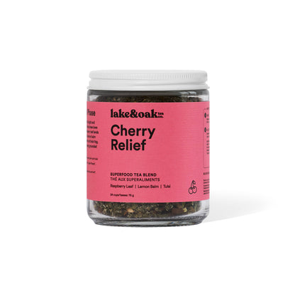 Cherry Relief - Superfood Tea Blend : Retail Glass Jar