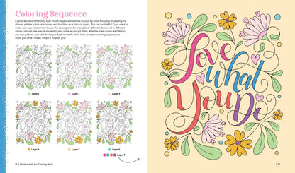 Modern Folk Art Coloring Book: 60 Patterns to Boost Joy