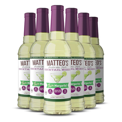 Matteo's Sugar Free Cocktail Mixes - Margarita - Delicious Cocktail Mixers, 0 Calories, 0 Sugar Cocktails, Keto Friendly Drinks: 1 Bottle