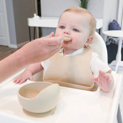 Silicone Bib - Almond: Almond