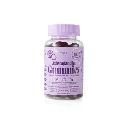 Myga Ashwagandha Gummies – Vegan Raspberry Wellness Boost
