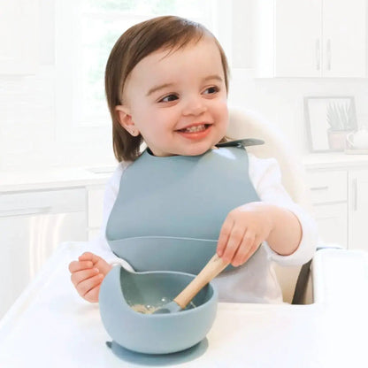 Bowl & Wooden Spoon Set - Dusty Teal: Dusty Teal