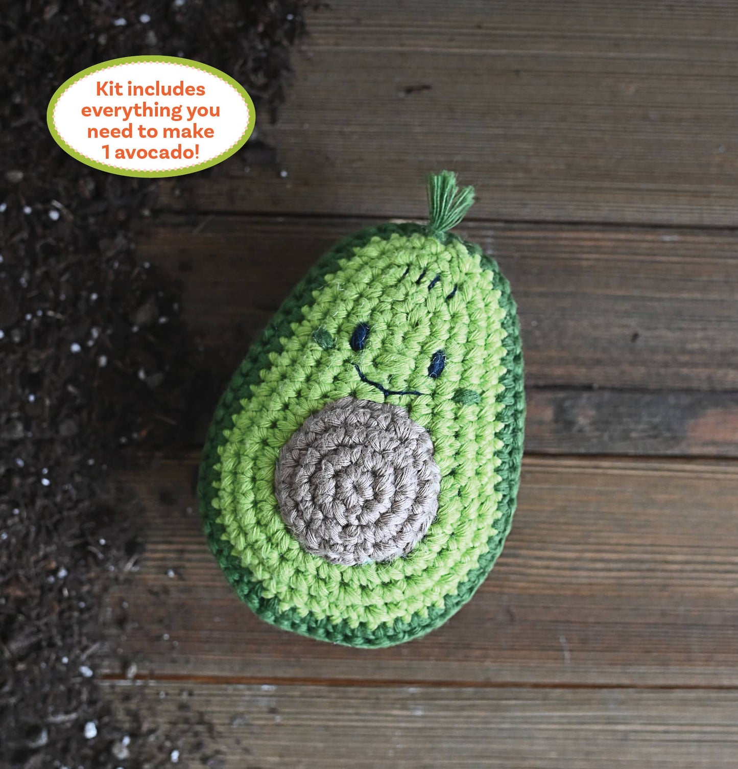 Crochet Your Veggies Amigurumi Kit Avocado