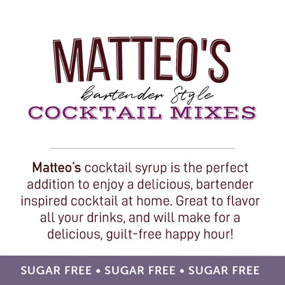 Matteo's Sugar Free Cocktail Mixes - Cosmopolitan - Delicious Cocktail Mixers, 0 Calories, 0 Sugar Cocktails, Keto Friendly Drinks: 1 Bottle