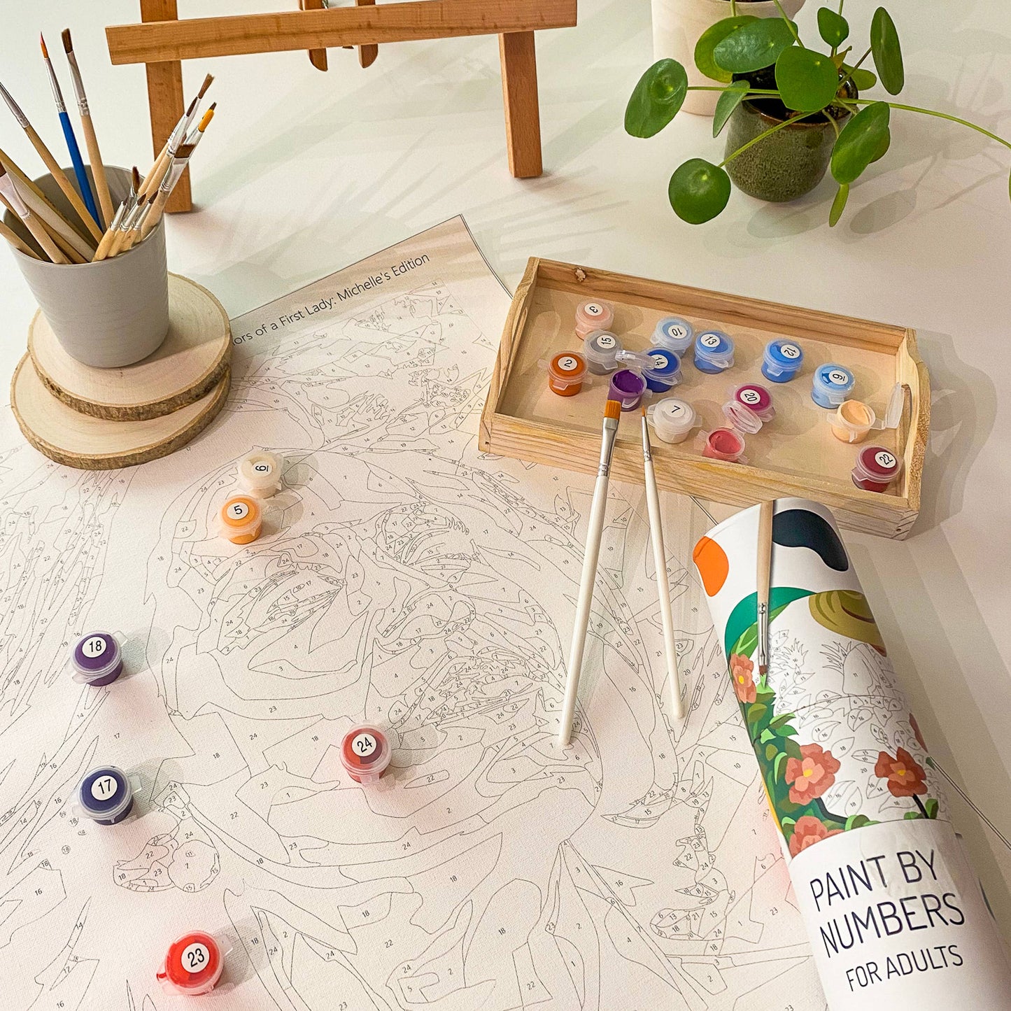 Country Lane - DIY Fall Paint by Numbers kit