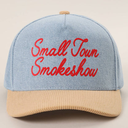 SMALL TOWN SMOKESHOW Heat Press Corduroy Trucker Hat : LBG-LDN / One Size
