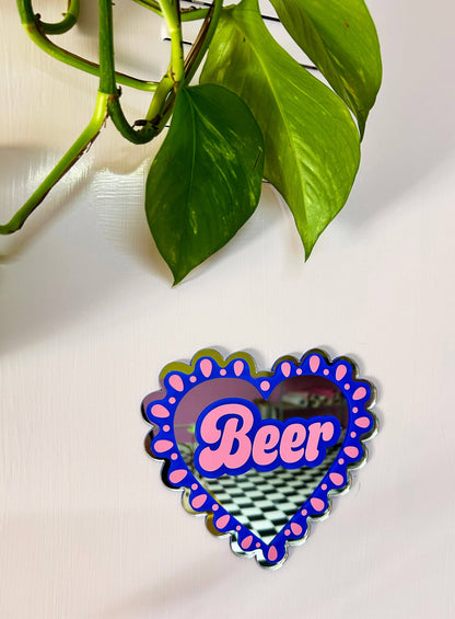 I Heart Beer Mirror