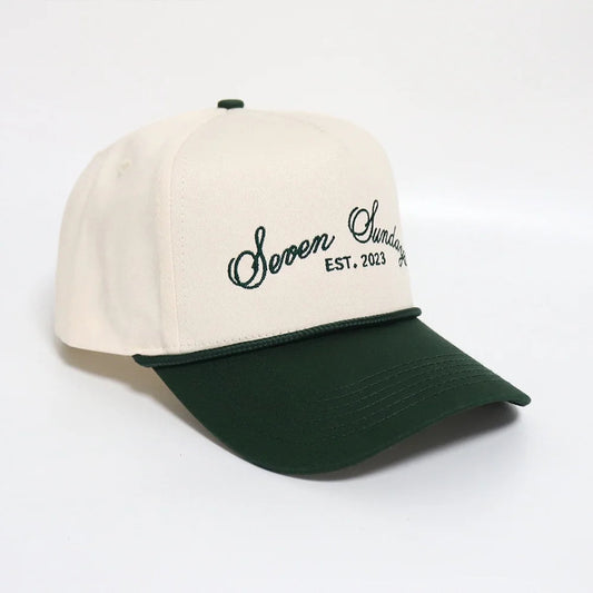 Seven Sundays Trucker Hat - Green and White