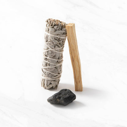 Smudge Ritual Set – Cleanse, Protect & Invite Positive Energy: Clear Quartz