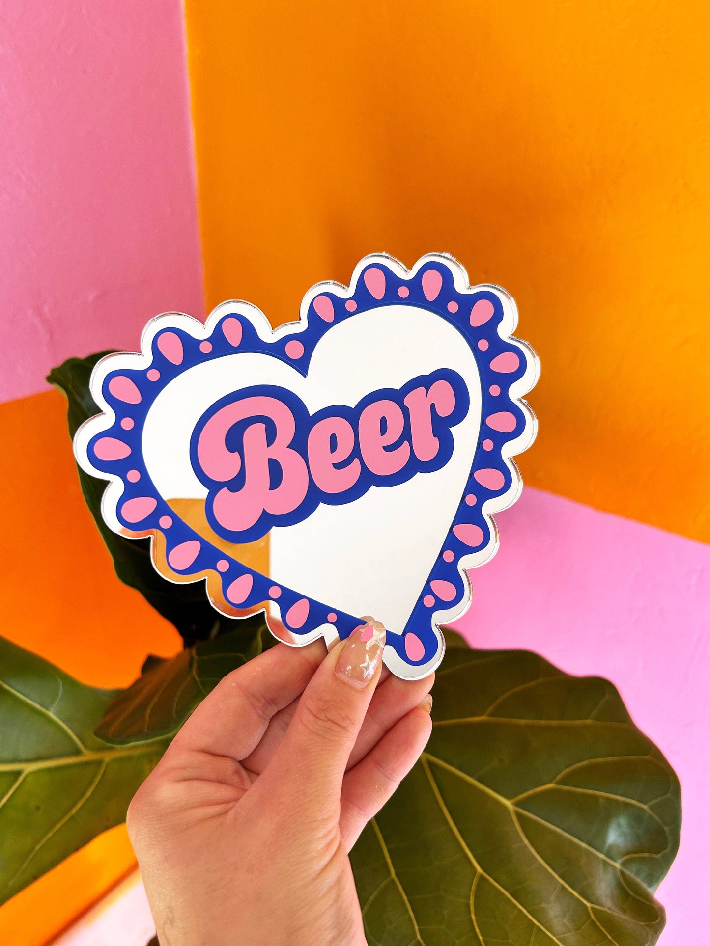 I Heart Beer Mirror