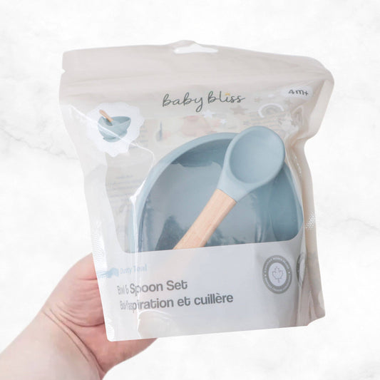 Bowl & Wooden Spoon Set - Dusty Teal: Dusty Teal