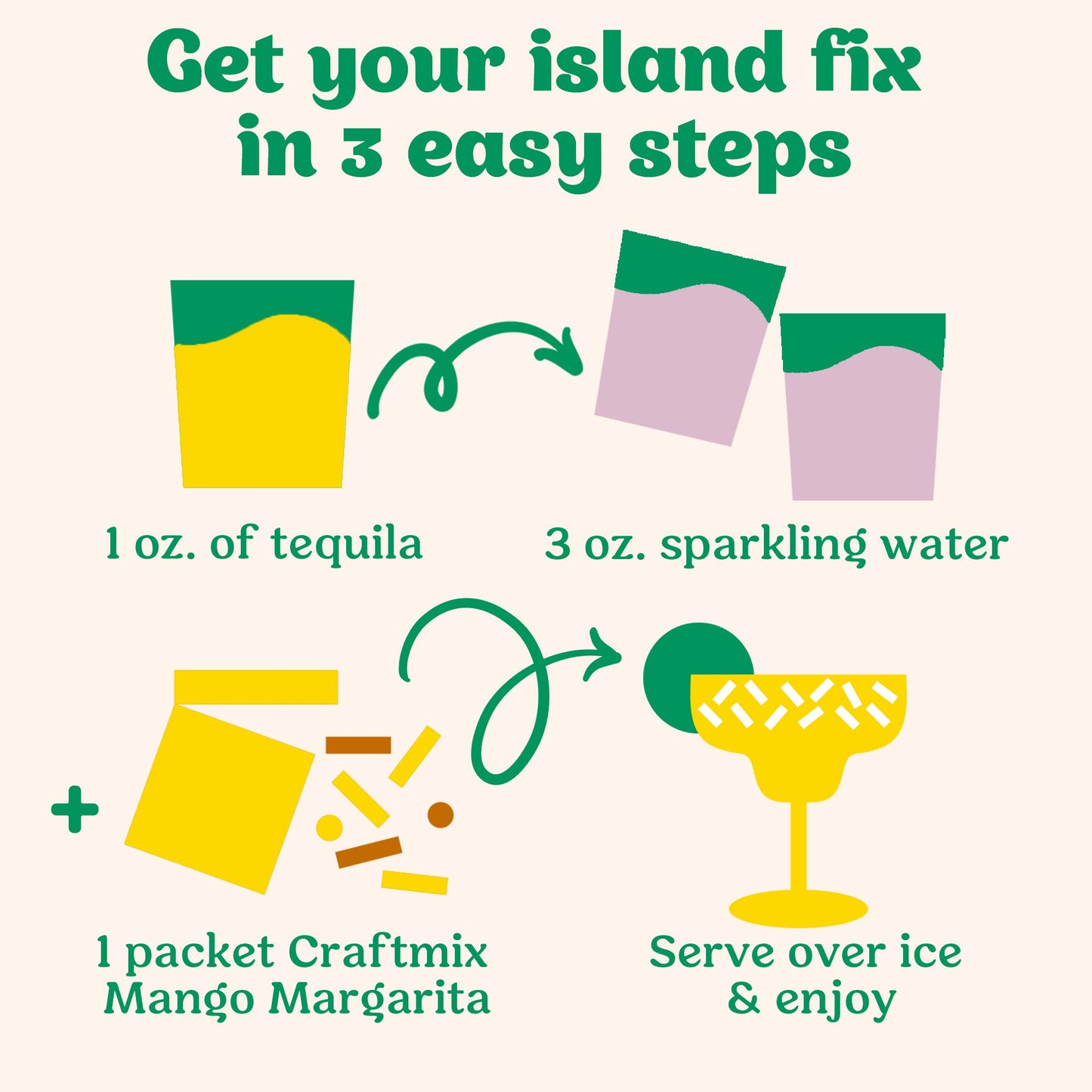 Mango Margarita Cocktail / Mocktail Mixer - 24ct Caddy