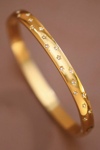 18K Gold Plated Waterproof Stainless Steel Bangle