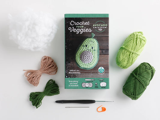 Crochet Your Veggies Amigurumi Kit Avocado