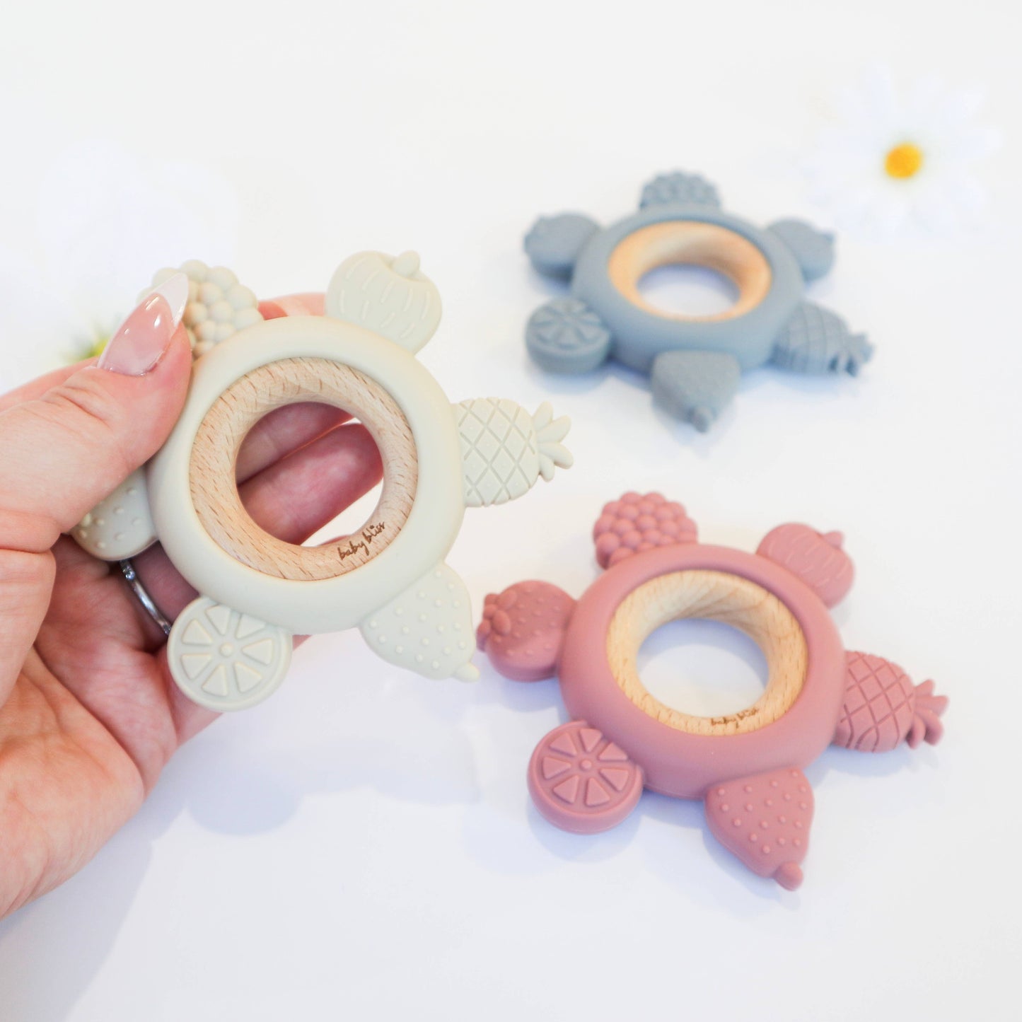 Fruit Teether Ring - Cream: Cream
