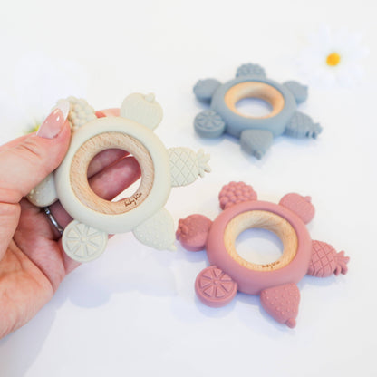 Fruit Teether Ring - Cream: Cream