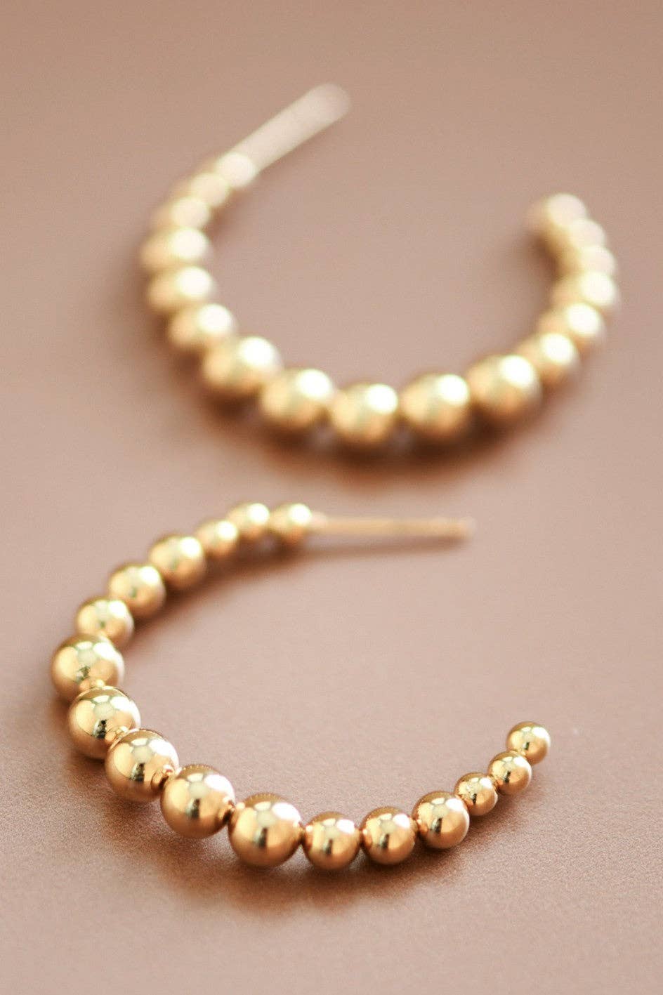 18K Gold Plated Waterproof Stainless Steel Hoop Earrings