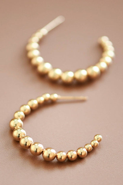 18K Gold Plated Waterproof Stainless Steel Hoop Earrings